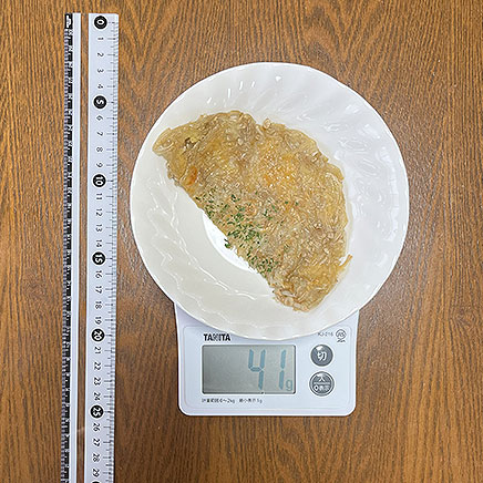 1/2枚分のえのきチーズガレット