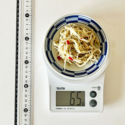 小皿1皿分のえのきペペロンチーノ