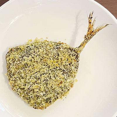 アジのパン粉焼き