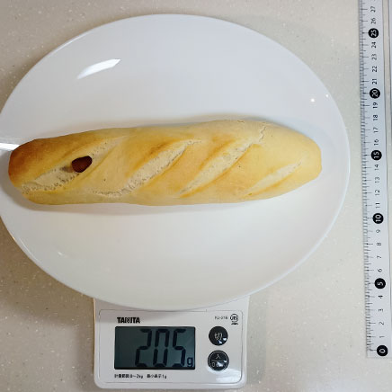 1本分のウインナーフランスパン
