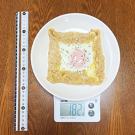 1枚分分のオートミールガレット