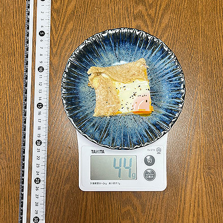 1/4枚分のオートミールガレット