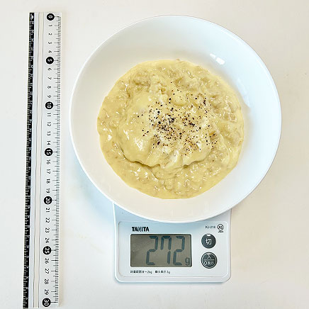 大皿1皿分のオートミールの豆乳リゾット