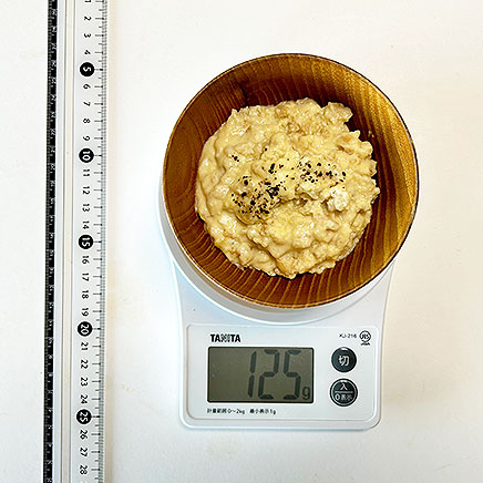 小皿1皿分のオートミールの豆乳リゾット