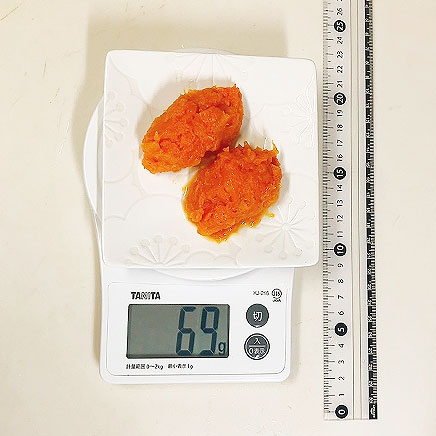 2個分のかぼちゃのスイートポテト風