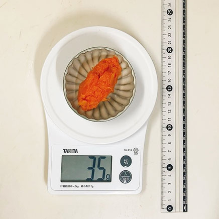 1個分のかぼちゃのスイートポテト風