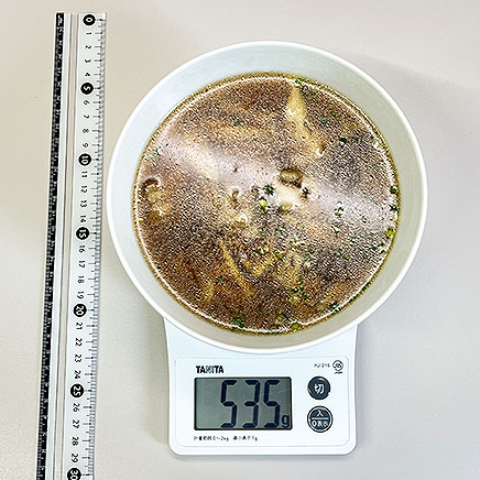 スープボウル1杯分のきのこの和風スープ