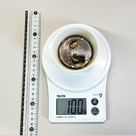 スープカップ1杯分のきのこの和風スープ