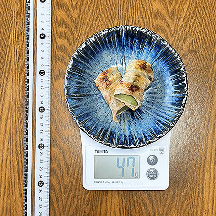 小皿1皿分のきゅうりの豚バラ巻き