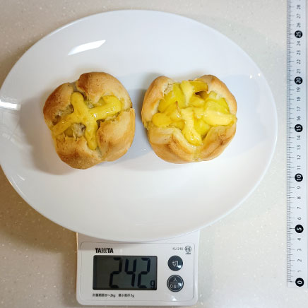 2個分のじゃがいもフランスパン