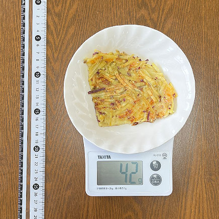 1/4枚分のさつまいものガレット