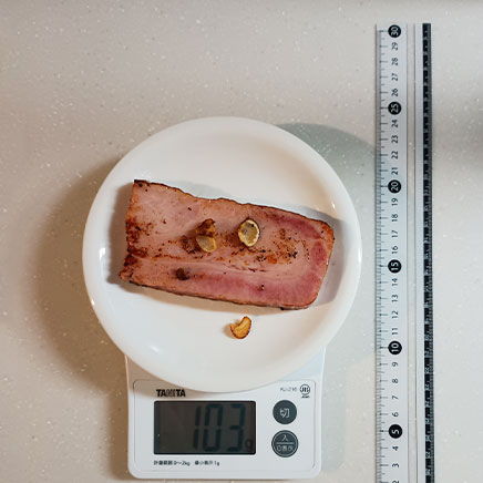 1/2枚分のベーコンステーキ