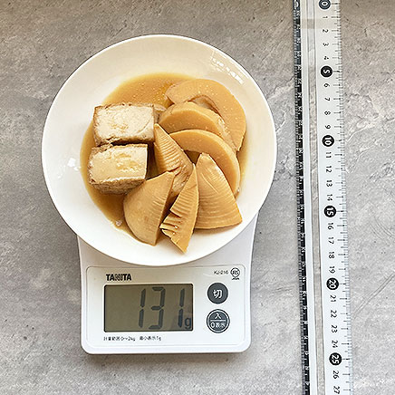 小皿（中）1皿分のたけのこと厚揚げの煮物