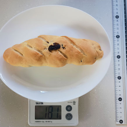 1本分のレーズンフランスパン