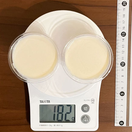 2個分のあずきプリン