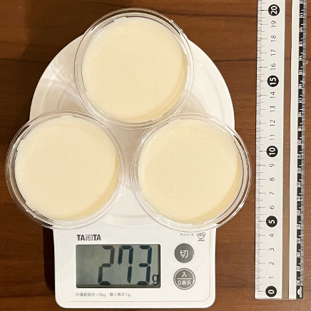 3個分のあずきプリン