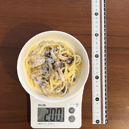 深皿(小)1皿分のきのこクリームパスタ