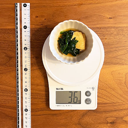 小鉢1杯分のほうれん草と油揚げのおひたし