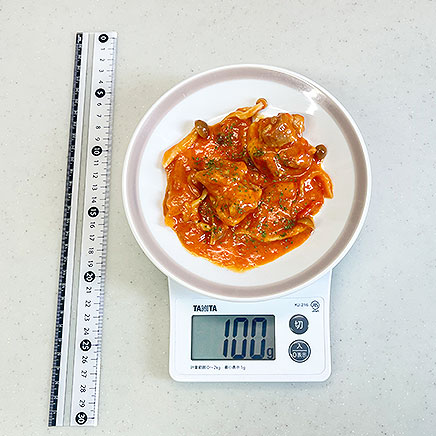 小皿1皿分の鶏肉のトマトクリーム煮