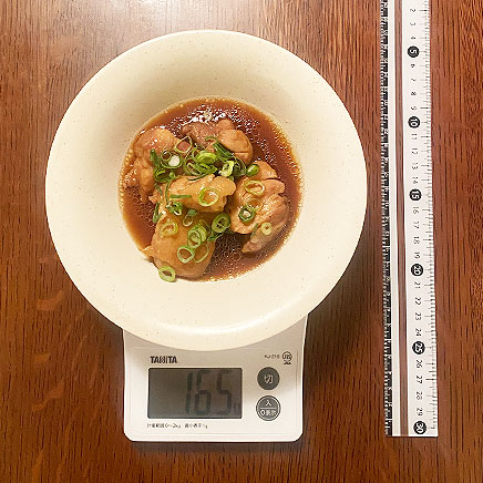 中皿(大)1人前の鶏肉のポン酢煮