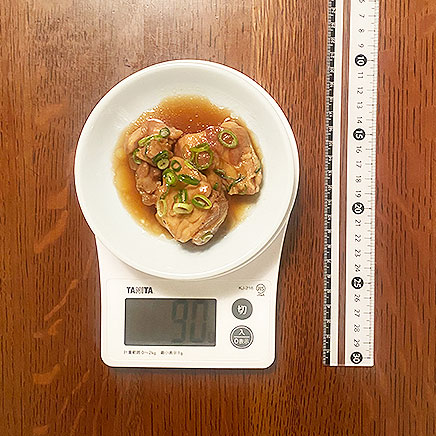 小皿(中)1皿分の鶏肉のポン酢煮