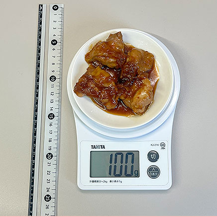 小皿1皿分の鶏肉のマーマレード煮