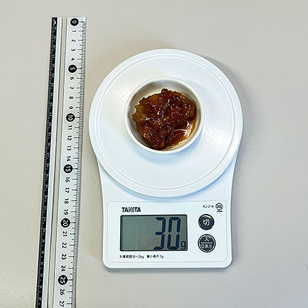 豆皿1皿分の鶏肉のマーマレード煮