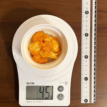 豆鉢1杯分の白身魚のチリソース