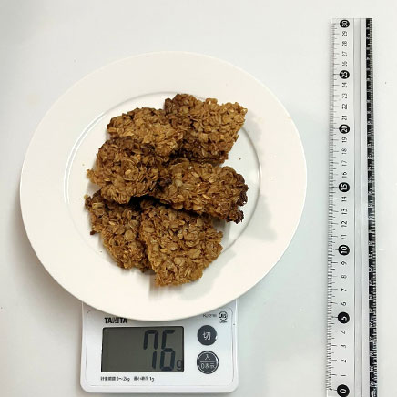 6枚分のオートミールのフロランタン