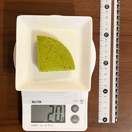 1/4枚分の抹茶パンケーキ