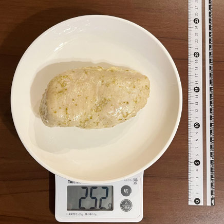 1枚分の柚子胡椒のサラダチキン