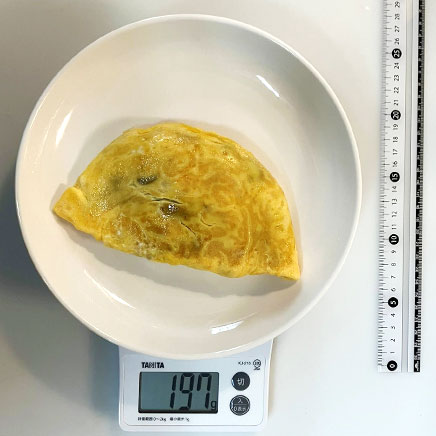 卵2個分のきのこオムレツ