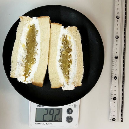 食パン2枚分のさつまいものフルーツサンド