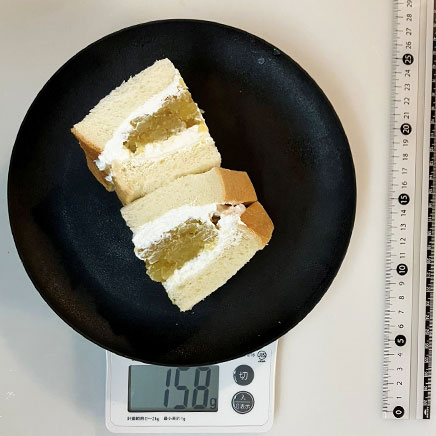 食パン1枚分のさつまいものフルーツサンド