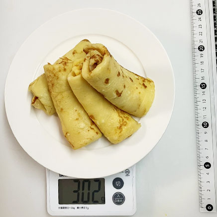 4本分のチーズクレープ