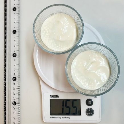 150mlグラス2個分のチーズムース