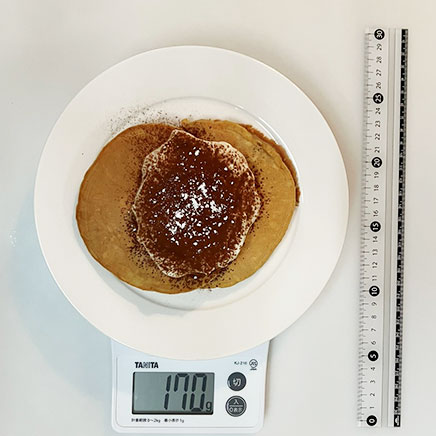 2枚分のティラミスパンケーキ