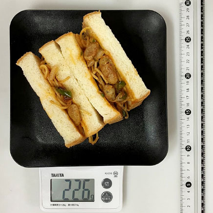 食パン2枚分のパスタサンドイッチ