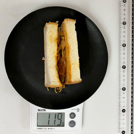 食パン1枚分のパスタサンドイッチ