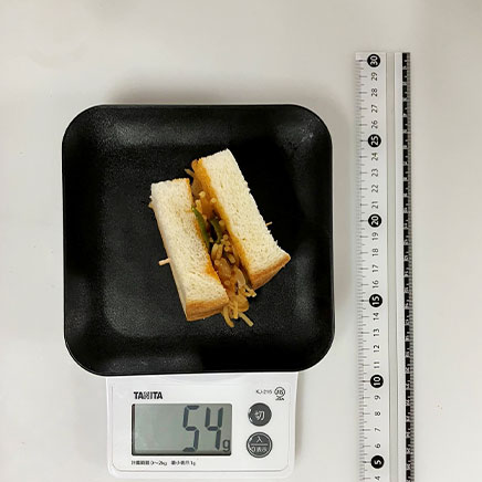 食パン1/2枚分のパスタサンドイッチ