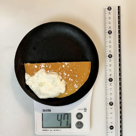 1/2枚分のホイップクリームパンケーキ