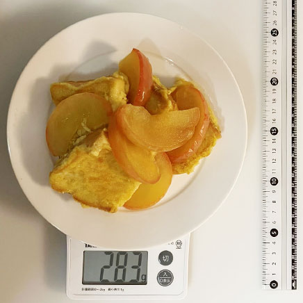 食パン1枚分のりんごのフレンチトースト