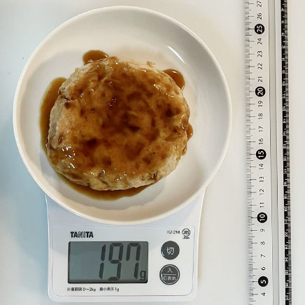 1個分の鶏ひき肉の和風ハンバーグ