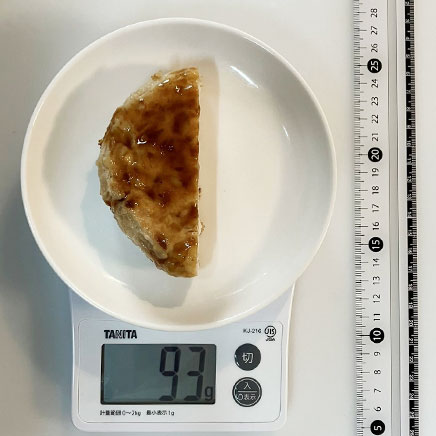 1/2個分の鶏ひき肉の和風ハンバーグ