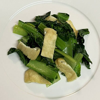 小松菜と油揚げの炒め物