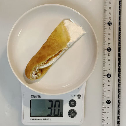 1/2個分の生クリームクレープ