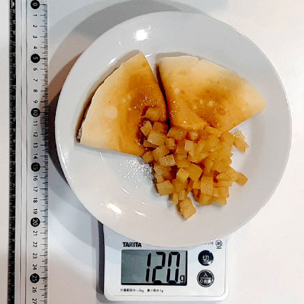 2枚分のアップルシナモンクレープ