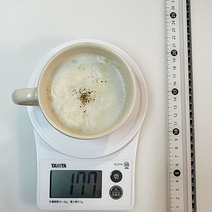 マグカップ1杯分の大根のポタージュ