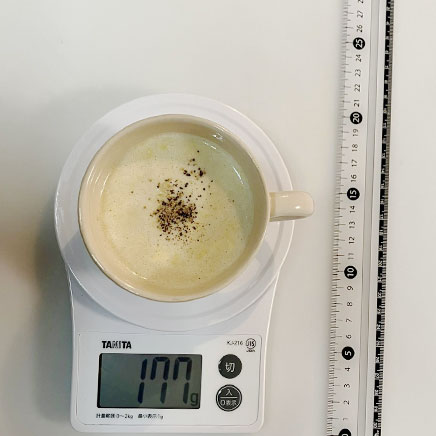 マグカップ1杯分の豆乳コーンスープ