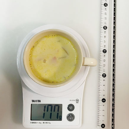 マグカップ1杯分の豆乳野菜スープ